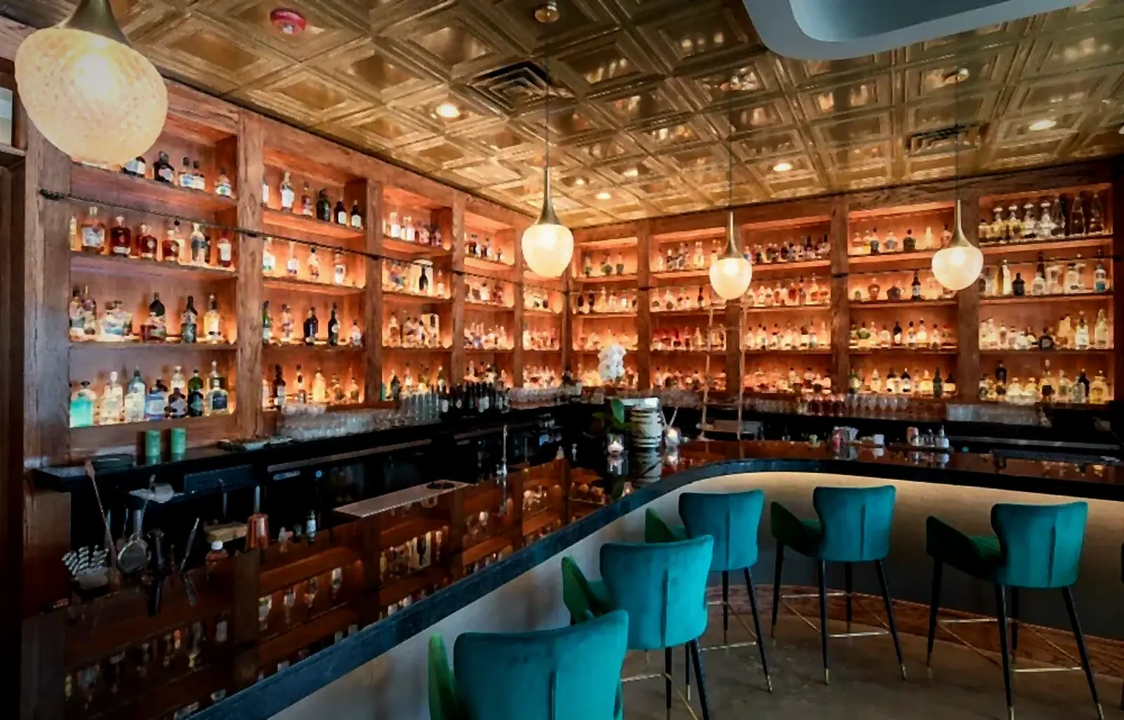Permission Whiskey Bar, hospitality construction detail by Nighthawk, Houston